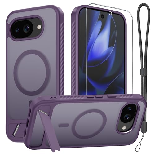 RMOCR Google Pixel 10a�p���C�P�[�X�A�X�N���[���v���e�N�^�[+�������[�h���X�g�X�g���b�v+�C���r�W�u���L�b�N�X�^���h[Pixelsnap&MagSafe�Ή�]�t���A�������}�b�g�X�����d�b�J�o�[�A�p�[�v��