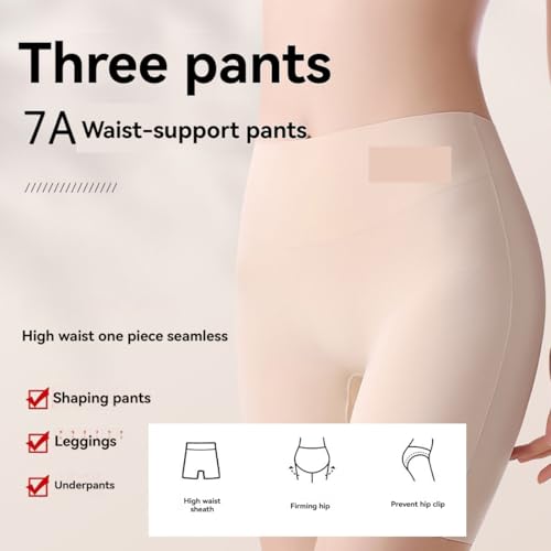 Choosemuc Underwear Ice Silk Panties 7a, 3-in-1 Panties Women's High-Waisted Ice Silk Tummy Control and Butt Lift Underwear2