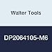 Walter Tools DP2064105-M6 Protodyn HSS Machine Thread Former, TIN Finish, 6 mm Shank Diameter, 1 mm Thread Length, 15 mm Cutting Length, 80 mm Overall Length, M6 Cutting Diameter