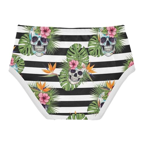 Personalized Girls Underwear Toddlers 2t Cotton Cute Panties Girl Colorful Skulls Pink Flowers Plam Underpants Briefs2