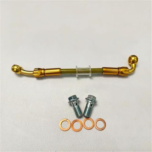 Durite de frein moto inox 60cm : résoud le levier spongieux avec raccord banjo rotatif M10