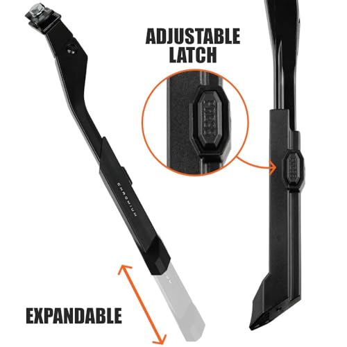 Image of BV Rear Bike Stand for 24 inch-29 inch - Adjustable Bikes Kickstand for Adult Bike with Non-Slip Foot & Spring-Loaded Latch for Stable Any-Angle Stance - Bicycle Stand for Mountain, City & Hybrid Bikes