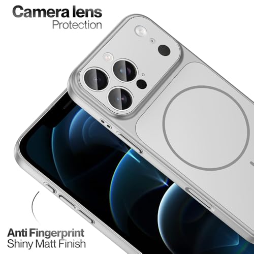 Image of SHINESTAR Converter Case for iPhone 12 Pro Max | Premium Protective Mag-Safe Cover | iPhone 17 Pro / 17 Pro Max Series Style Design | in-Built Camera Guard | Wireless Charging Compatible - Silver