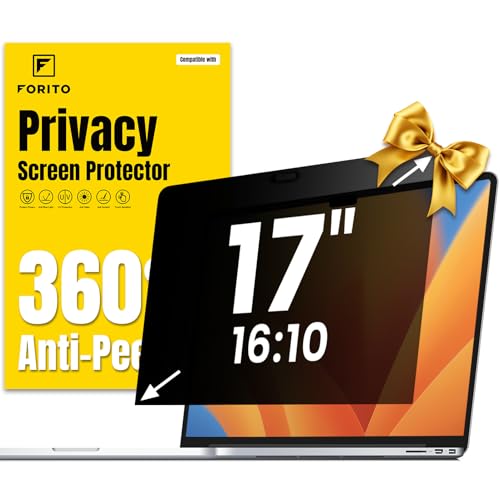 Image of F FORITO 17 inch 16:10 360 Laptop Privacy Screen Protector Anti-Glare Reduce Eye Strain and Eye Protection