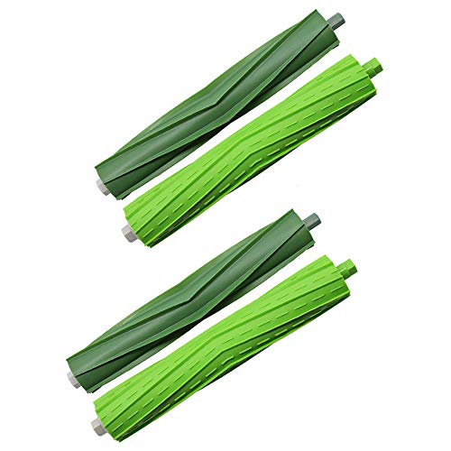 BBT BAMBOOST Rubber Replacement Brushes Fit for iRobot Roomba i7 i7+ E5 E6 E7 Vacuum Cleaner Accessories, 2 Set