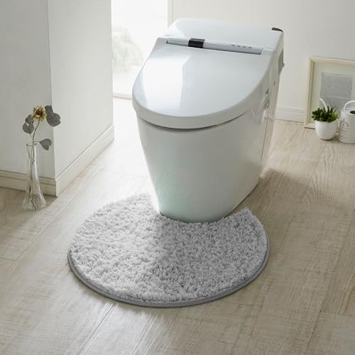 [ベルメゾン] トイレマット 洗える マット グレー 標準(円形)マット・フタカバーなし