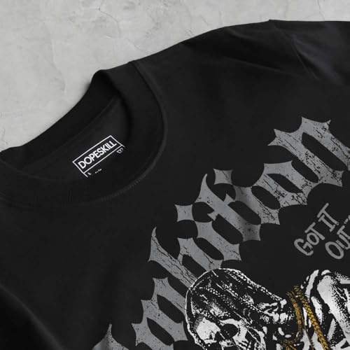 Image of DopeSkill Graphic Tee Streetwear Hip Hop Hypebeast Street Style Unisex T-Shirt Sneaker Colour Matching Shirts Horror Skeleton