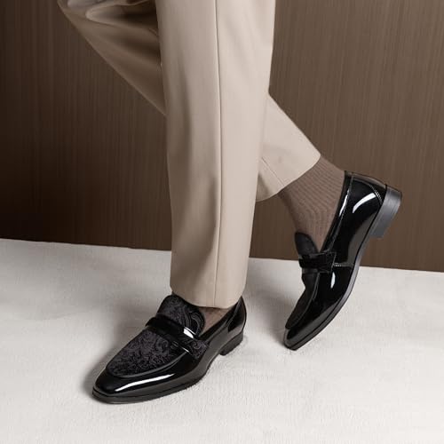 Image of Bruno Marc Men's Tuxedo Loafers Slip-on Dress Shoes