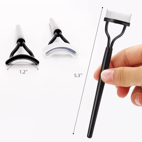 2 peças de ferramentas de separação de cílios, pincéis de rímel, pente de cílios para pentear, separ