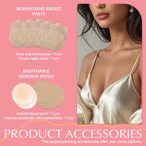 Ultra Push up Sticky Bra Pads Inserts, Stick Bra,Double Sided Adhesive Bra Inserts,Stick on Bra for All Outfits4