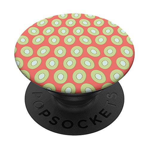 Patrón de aguacate en verde y coral AFB1082 PopSockets PopGrip: Agarre intercambiable para Teléfonos y Tabletas
