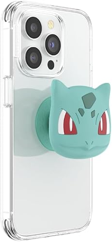 Miniatura 2 de PopSockets agarre para teléfono con soporte expandible, agarre adhesivo, Pokemon - PopOut Bulbasaur Face