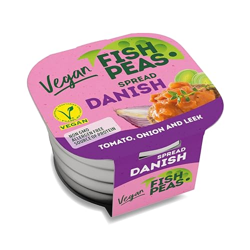 F`shPeas Veganer Aufstrich 125g – „Fisch“ Aufstrich in dänischer Sauce, Vegane fischkonserve, veganer Brotaufstrich