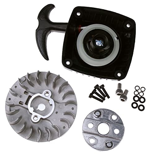 FLMLF Easy Start Pull Starter and Flywheel Set fit 23-36cc zenoah chongyang rovan for 1/5 hpi rovan...