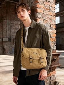 SMONT WW2 US Army M6 Gas Tote Messenger Bag Lightweight Vintage