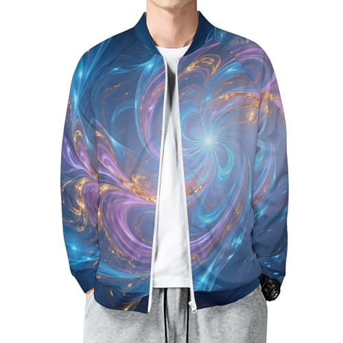 Veste de baseball originale aux motifs géométriques fractales
