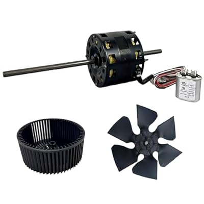 Fasco D1092 RV Air Conditioner Condenser Motor with Fan Blade 6733-3211 & Wheel 1472-1091 Includes Capacitor 1468-3069 7184-0156 7184-0432