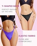PEASLIM Lace Thongs for Women Thong Underwear G Strings for Women Sexy Thongs for Women Pack Panties 5 S-XL Multicolor, Small