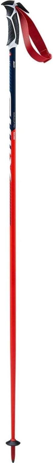 Swix WC Pro Slalom 7075 Aluminum Alpine Ski Pole in Red/Black, 120 cm