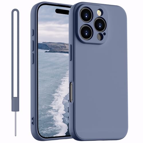 Kukiwhy für iPhone 16 Pro Hülle Silikon Case, Handyhülle für iPhone 16 Pro Dünn Slim mit Microfiber, Kratzfeste Rundumsc...