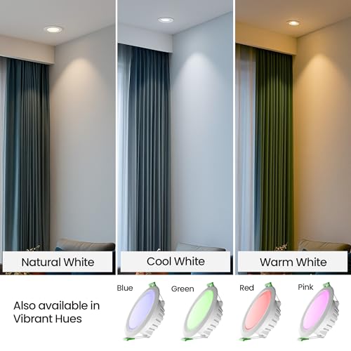 Image of LEDURE Sky Downlight 7W | Extra Bright | Concealed LED Light | Ceiling Light | 7W Warm White Round Downlight |Recessed Mount for Glare-Free | Cutout - 3 inch (Pack of 20)