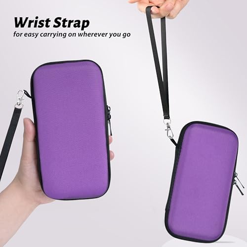Image of Wolfteeth Smell Proof Hard EVA Travel Case for Battery Pen Pods Charger, Portable Storage Pouch with Odor Resistance, Durable Protective Holder (Purple, Empty Case Only)