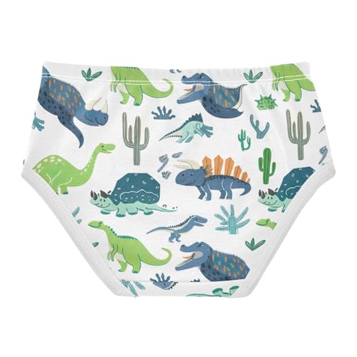 Cotton Toddler Underwear Floral Cute Dinosaurs White Panties Little Girl Durable Underpants Briefs 2t2