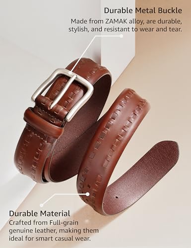 Image of Symbol Premium Men's Genuine Leather Casual Belt