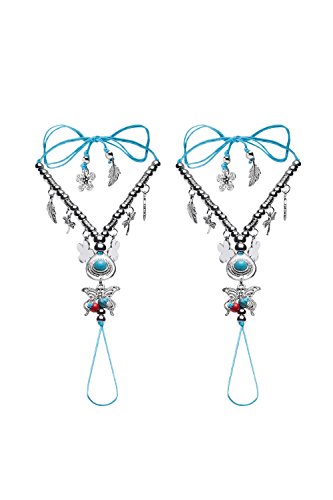 Nothing But Love Jewelry Barefoot Sandals Beach Wedding Shoes Toe Anklets with Dangle Charms Tie Closure