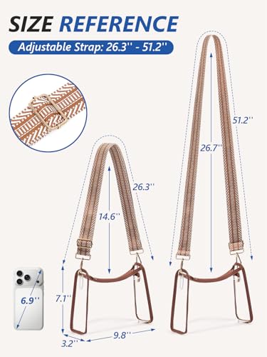 Image of Clear Bag for Stadium Events, Clear Purse Crossbody Stadium Bag