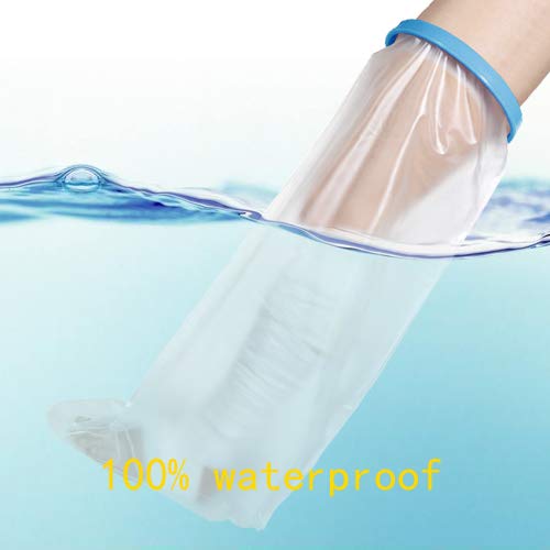 Leg Waterproof cast Cover, Adult Transparent Waterproof Leg/Foot Protector for Shower, 42 inches, Adult Long Legs