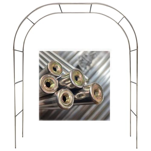 Arche de Jardin en Acier Inoxydable Réglable de 120 à 350 cm pour Tuteur de Roses