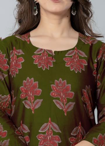 Image of rytras Women Pure Cotton Printed Straight Kurta Set with Palazzo Pants - Ethnic Wear