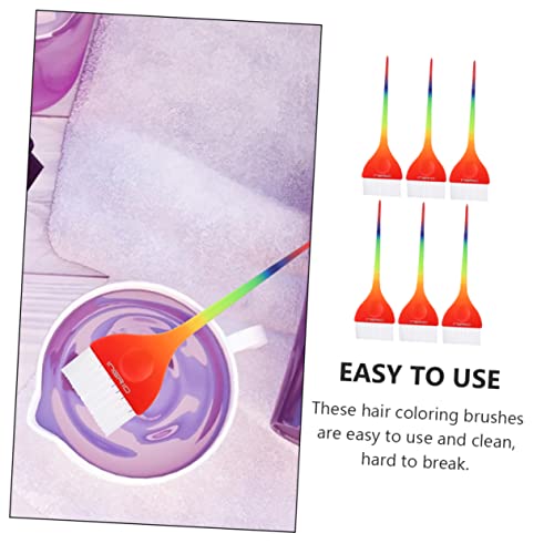 POPETPOP 12 Peças Pincel De Cor De Cabelo Arco-íris Ferramenta De Estilo Profissional Aplicador De T