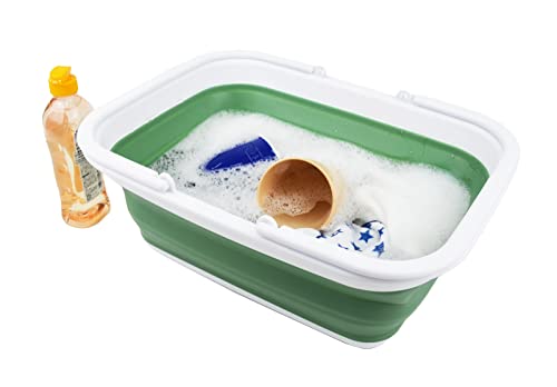 SAMMART 9.2L Collapsible Tub with Handle, Portable Outdoor Picnic Basket/Crater, Foldable Shopping Bag - Image 4