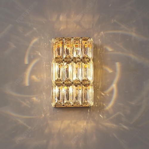 Lámpara de pared lineal dorada para iluminación de tocador de baño y zonas de lectura