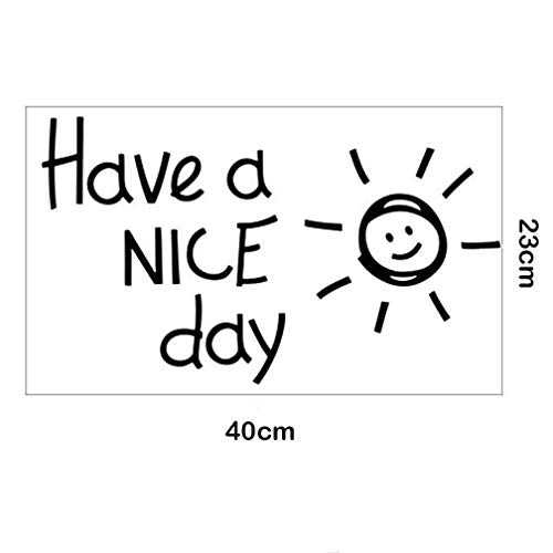 Creative English Alphabet Wall Stickers, Have a Nice Day & Sun Pattern, Removable Wall Decals Art Decor Stickers - Image 2
