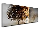 🦁 DESIGN INTENSE – Impression sur toile aux détails soignés autour de LE ROI DE LA JUNGLE, idéale pour apporter du relief à une suite parentale ou un espace détente.