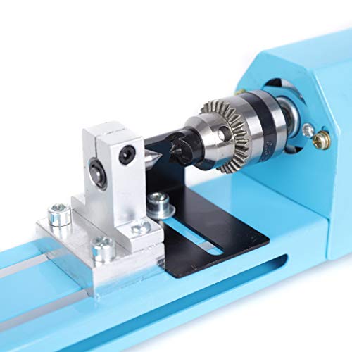150W Mini Lathe Bead Polisher Wood Woodworking Cutting Diy Tool Lathe Standard Set For Grinding Polishing Bead Drill Rotary Tool Accessories (Blue) #TOP4