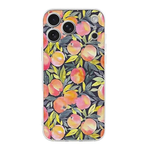 iPhone17 Pro Max�ɓK������ �s�[�` �� �t �ʕ� IPhone17�V���[�Y�Ή� TPU �X�}�z�P�[�X �Ռ��z�� �N���A �P�[�X �ϏՌ� ���^ �\�t�g �ی�J�o�[ ����h�~ ���E�ȒP ���C�����X�[�d�Ή�