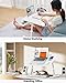 Laptop Bed Tray Table, SAIJI Adjustable Bed Desk for Laptop, Foldable Laptop Stand with Storage Drawer for Eating, Working, Writing, Gaming, Drawing (White, X-Large)