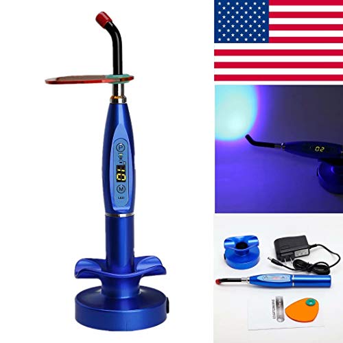 Global-Dental 5W Wireless Cordless LED Light Lamp 1500mw/cm with Tip Blue