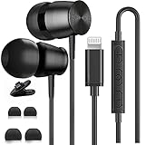 Gsangoo Lightning Headphones for iPhone 13 12 Pro Max MFi Certified Lightning Earbuds with Mic Noise Isolation Stereo Bass in-Ear Headphones Lightning Connector Wired Earphones for iPhone 11 XR SE 8P