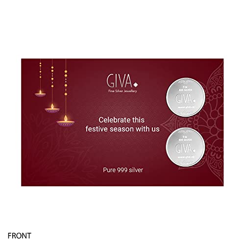GIVA 999 Pure Silver Lakshmi Ji (1 gm) & Ganesh Ji (1 gm) Coin - Image 2