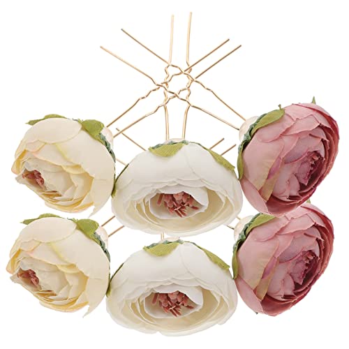 Épingles à cheveux soie fleurs pour chignon de mariée