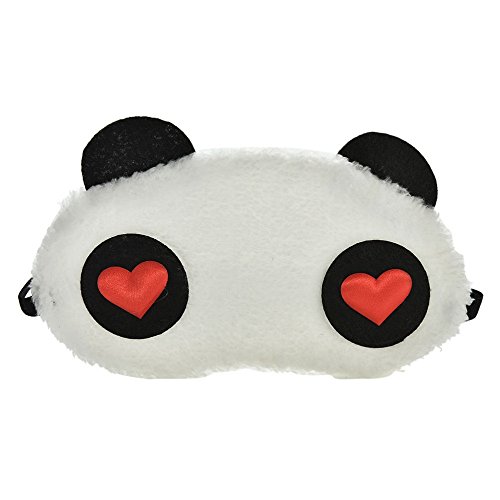 Image of Jenna WH Red Heart Panda Sleeping Eye Mask White (Pack of 2)