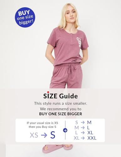 Image of Max Women's Printed Round Neck Half Sleeve Cotton Pyjama Set