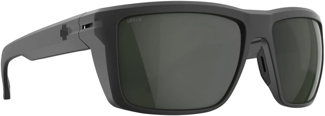 Spy Optic Overhaul XL Sunglasses Matte Black w/Happy Gray Green Polarized Lens + Case 60mm