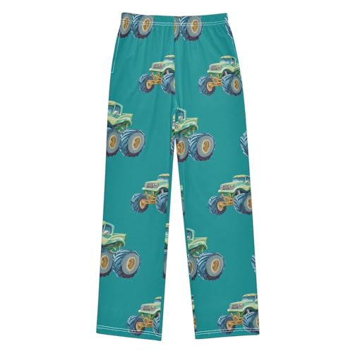 Pajama Bottoms, Pajamas Pant Monster Trucks Lounge Wear Casual Cartoon Cars Sleep Long Pants Soft Pjs Sleepwear