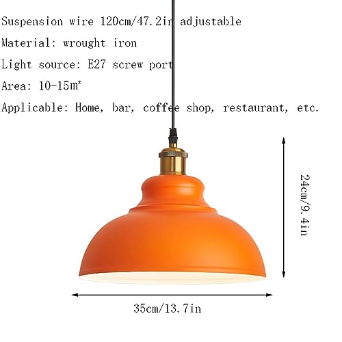 Lámpara de diseño escandinavo naranja E26 individual ligera 2